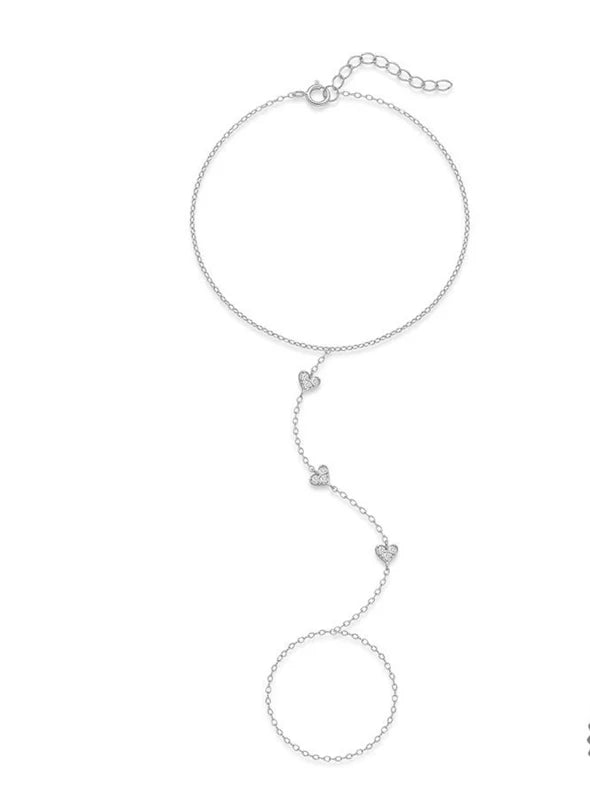 Bracelet Ring Heart Hand