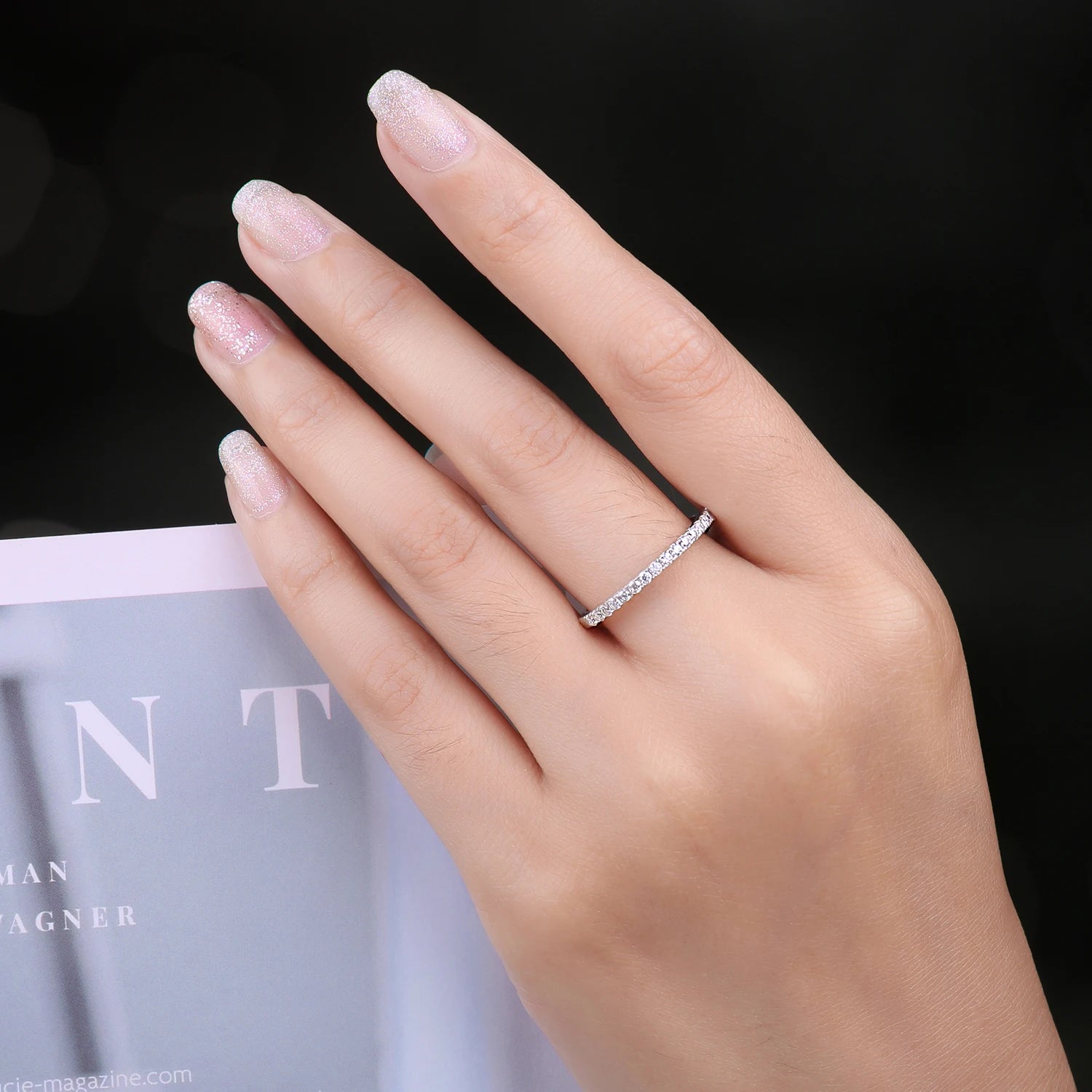 Ring Moissanite Half Eternity