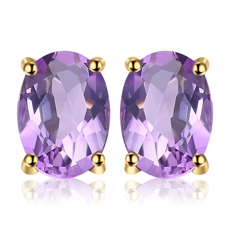 Earrings Natural Gemstone Stud