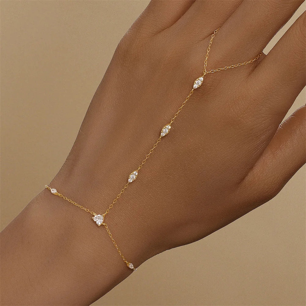 Bracelet Ring Heart Hand