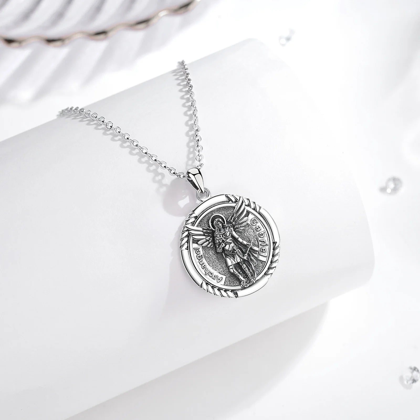 Necklace Saint Gabriel Archangel Medallion