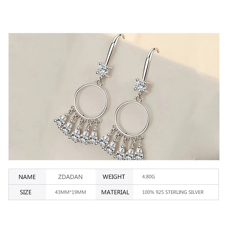 Earrings Round Tassel Drop