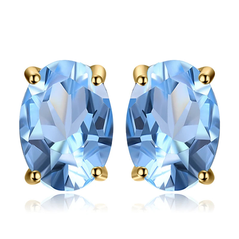 Earrings Natural Gemstone Stud