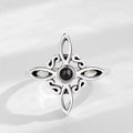 Ring Obsidian Trinity Knot