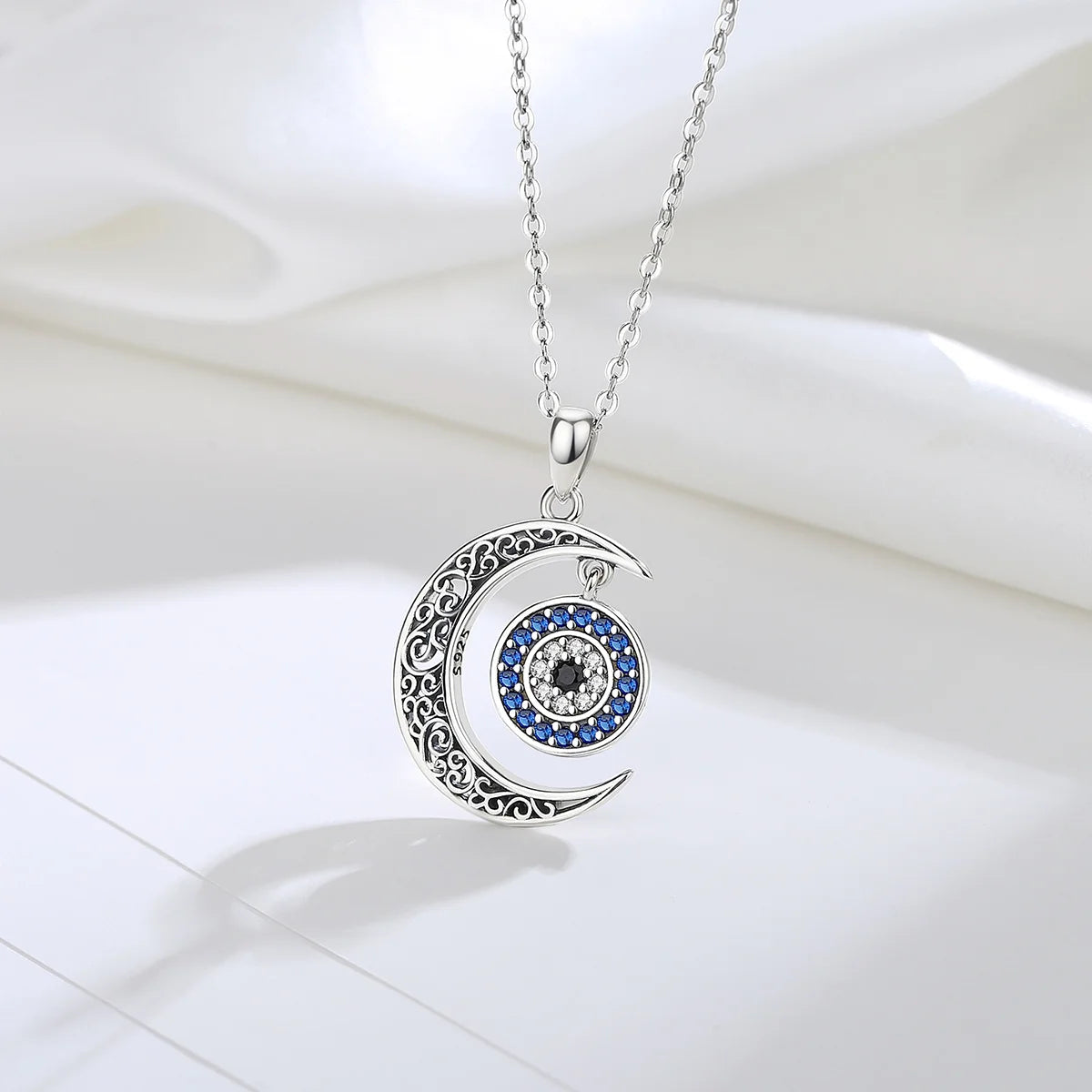 Necklace for Women & Man  925 Sterling Silver Sun Moon Pentagram Viking Celtic knot Moon Pendant Fine Jewelry party