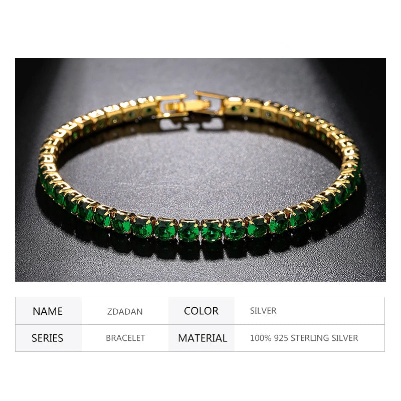 Bracelet Green Tennis