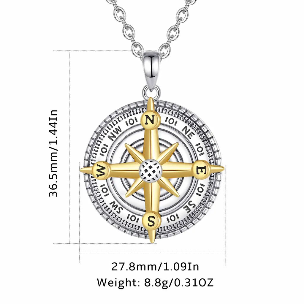 Necklace Compass Pendant