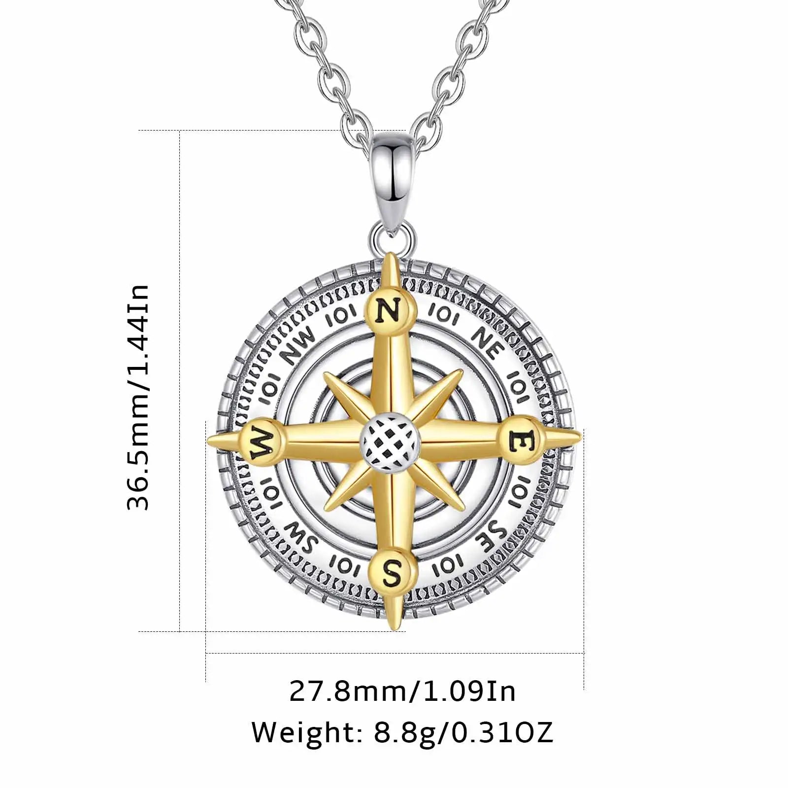 Necklace Compass Pendant