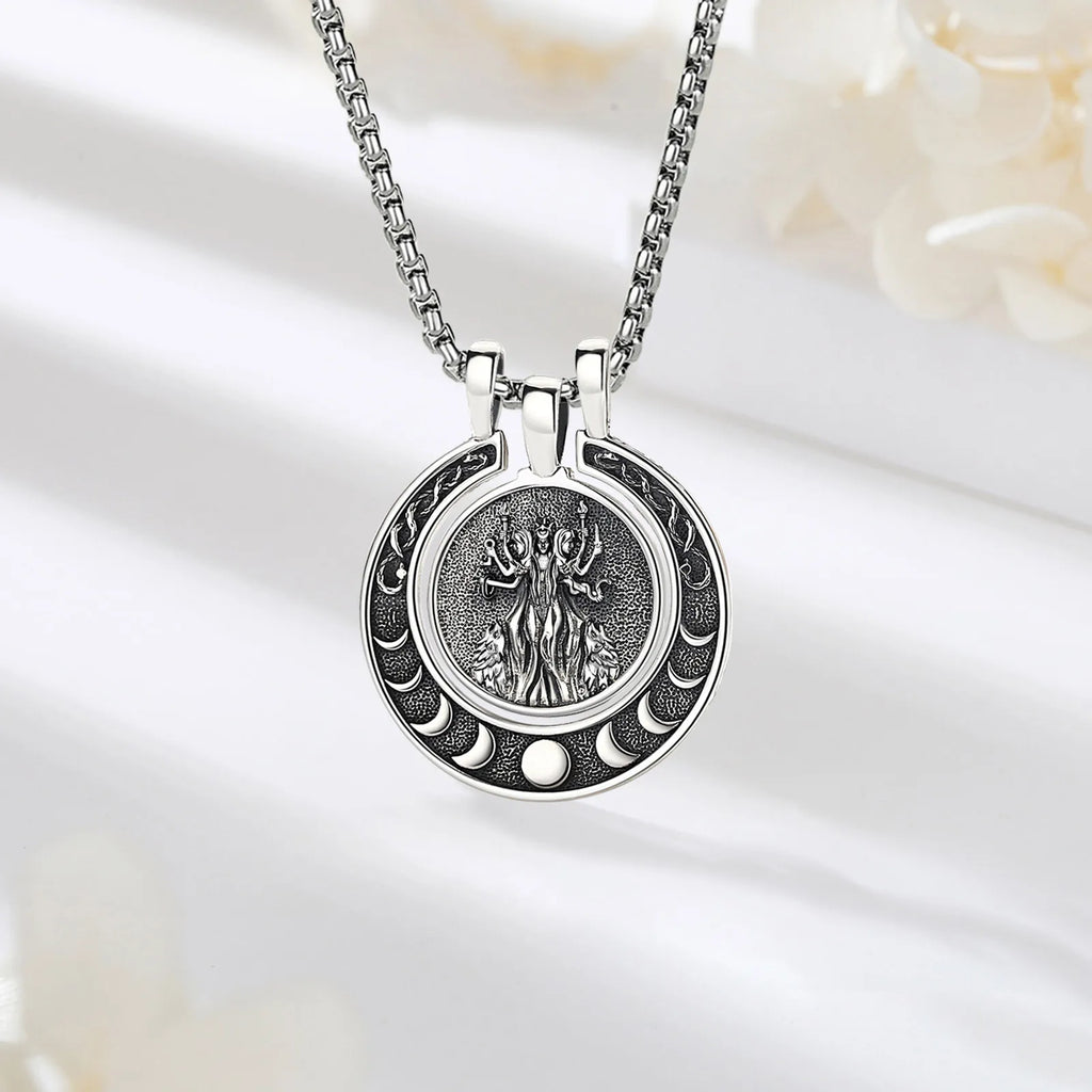 Necklace Hecate Triple Moon