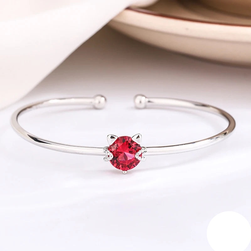 Bracelet Cat Crystal Cuff