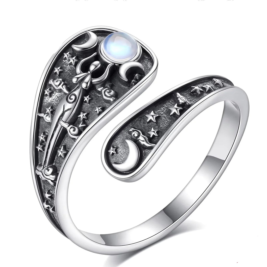 Ring Triple Moon Goddess