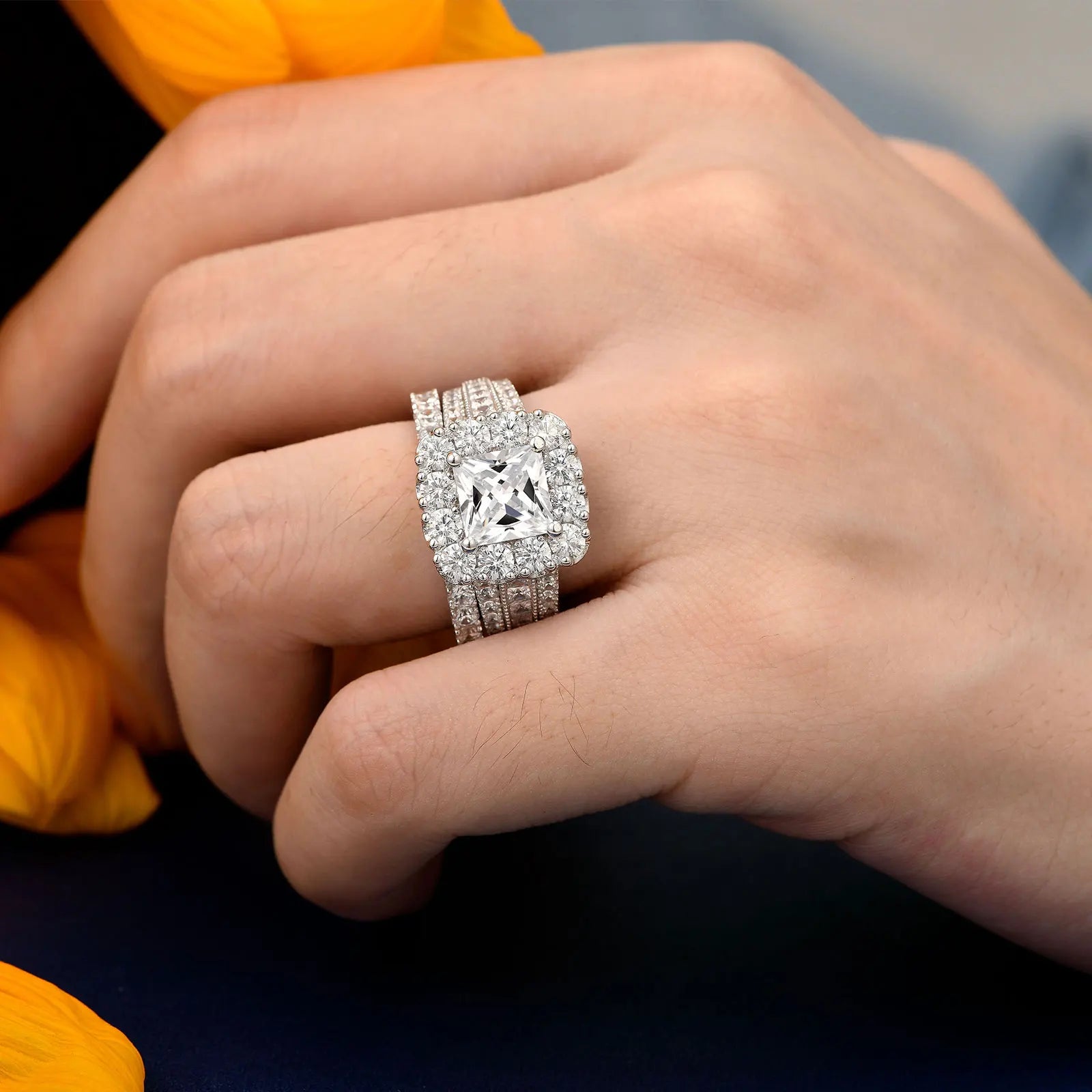 Ring Celeste Princess Cut Bridal