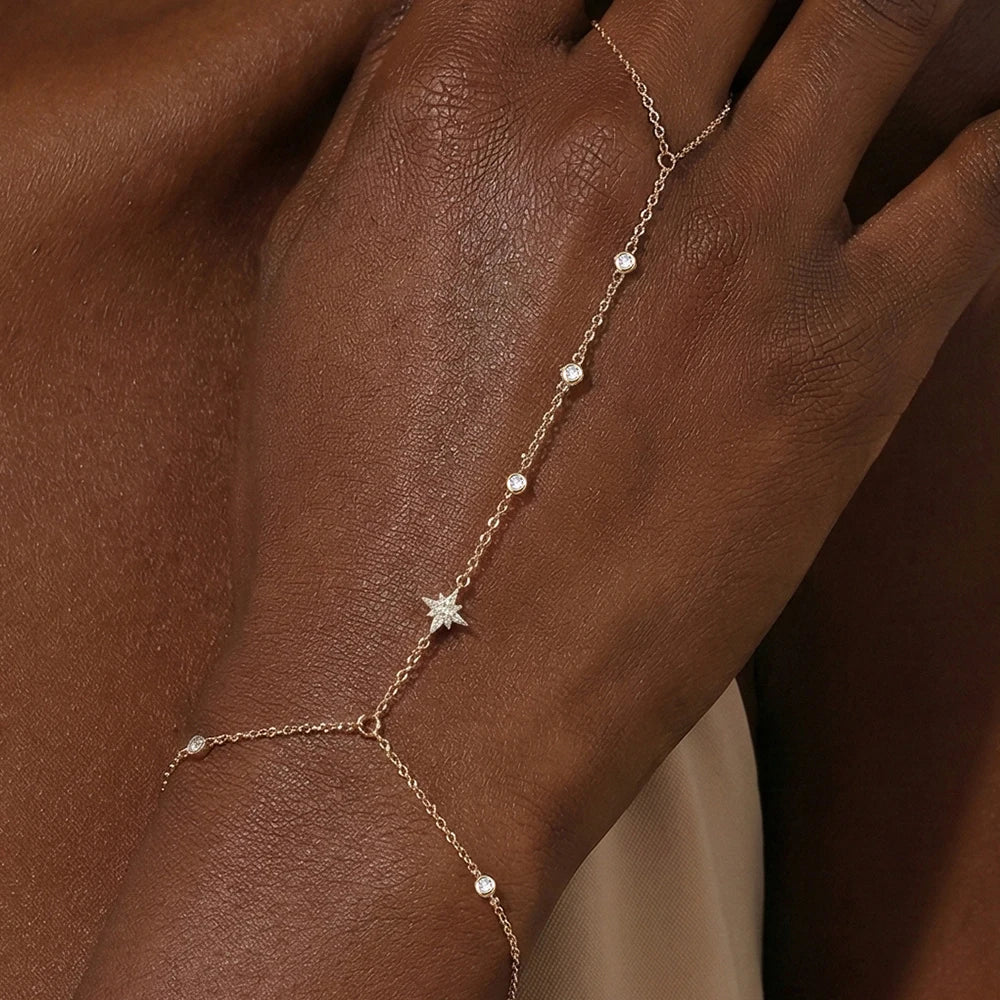 Bracelet Ring Heart Hand