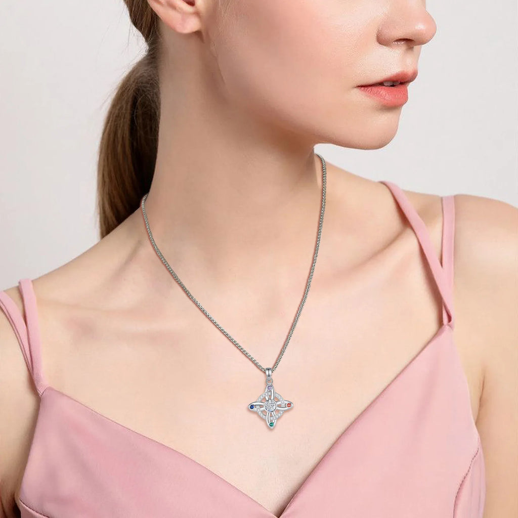 Necklace Moonstone Witch's Knot