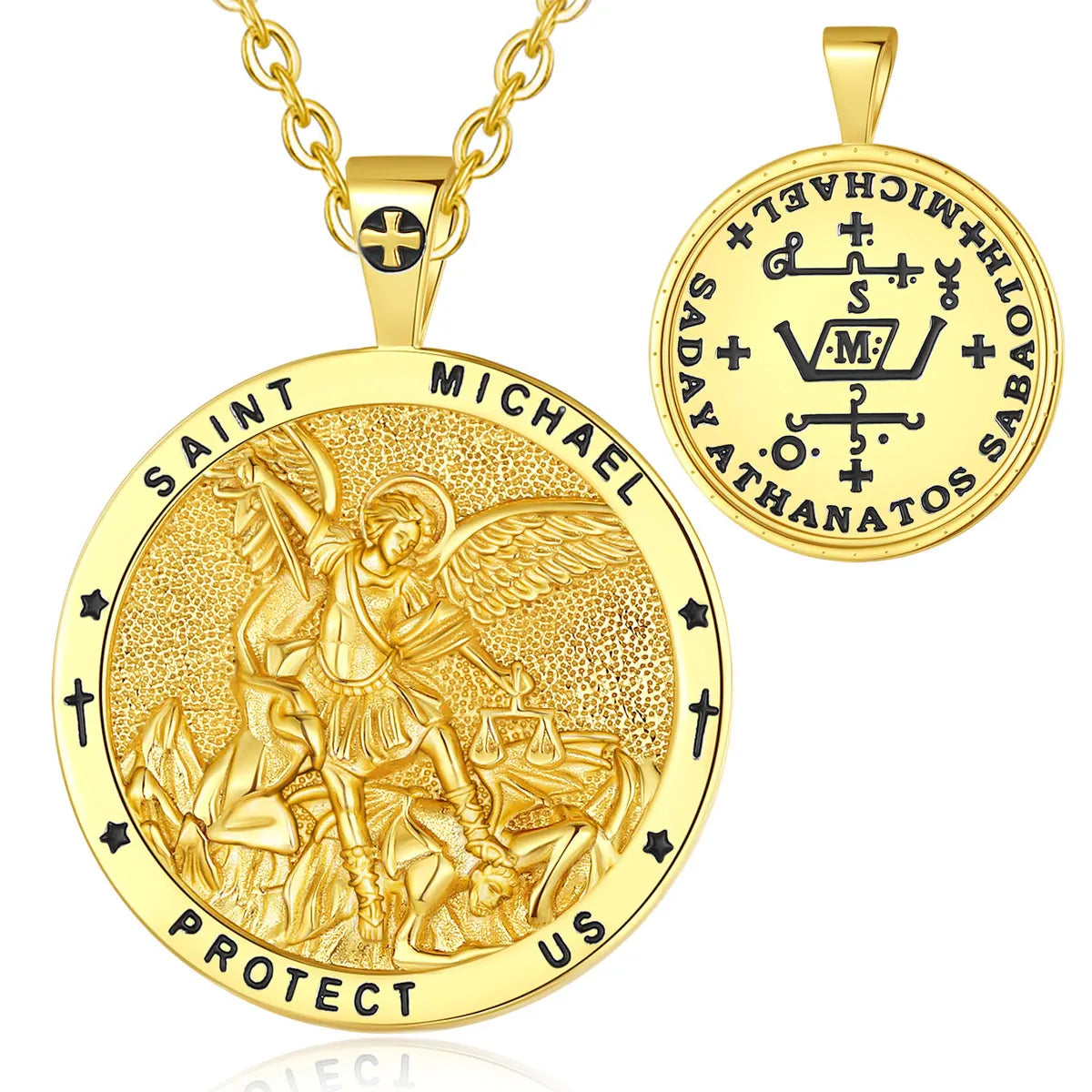 Necklace Saint Michael Archangel Gold