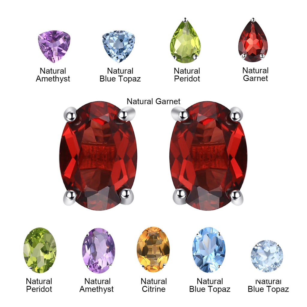 Earrings Natural Gemstone Stud