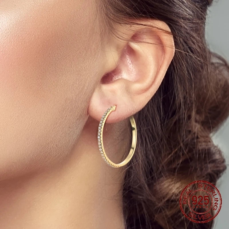 Earrings Golden Radiance Zircon Stud