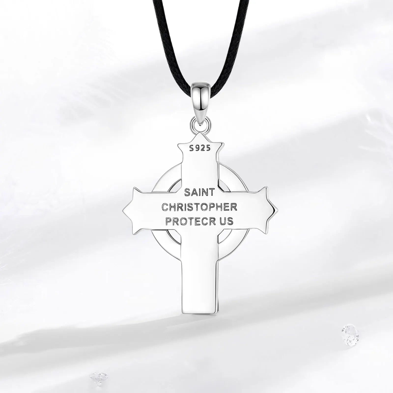 Necklace Saint Christopher Cross