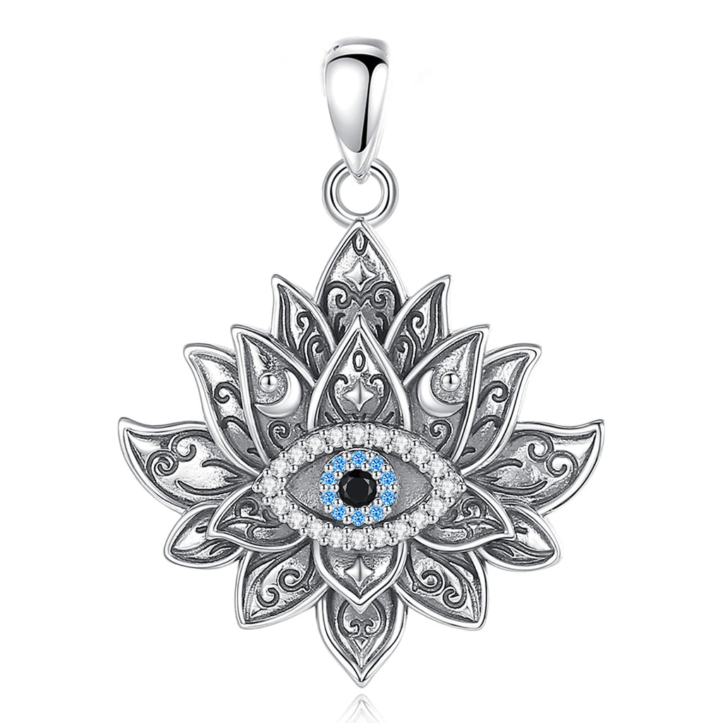 Necklace Vintage Evil Eye Lotus Flower