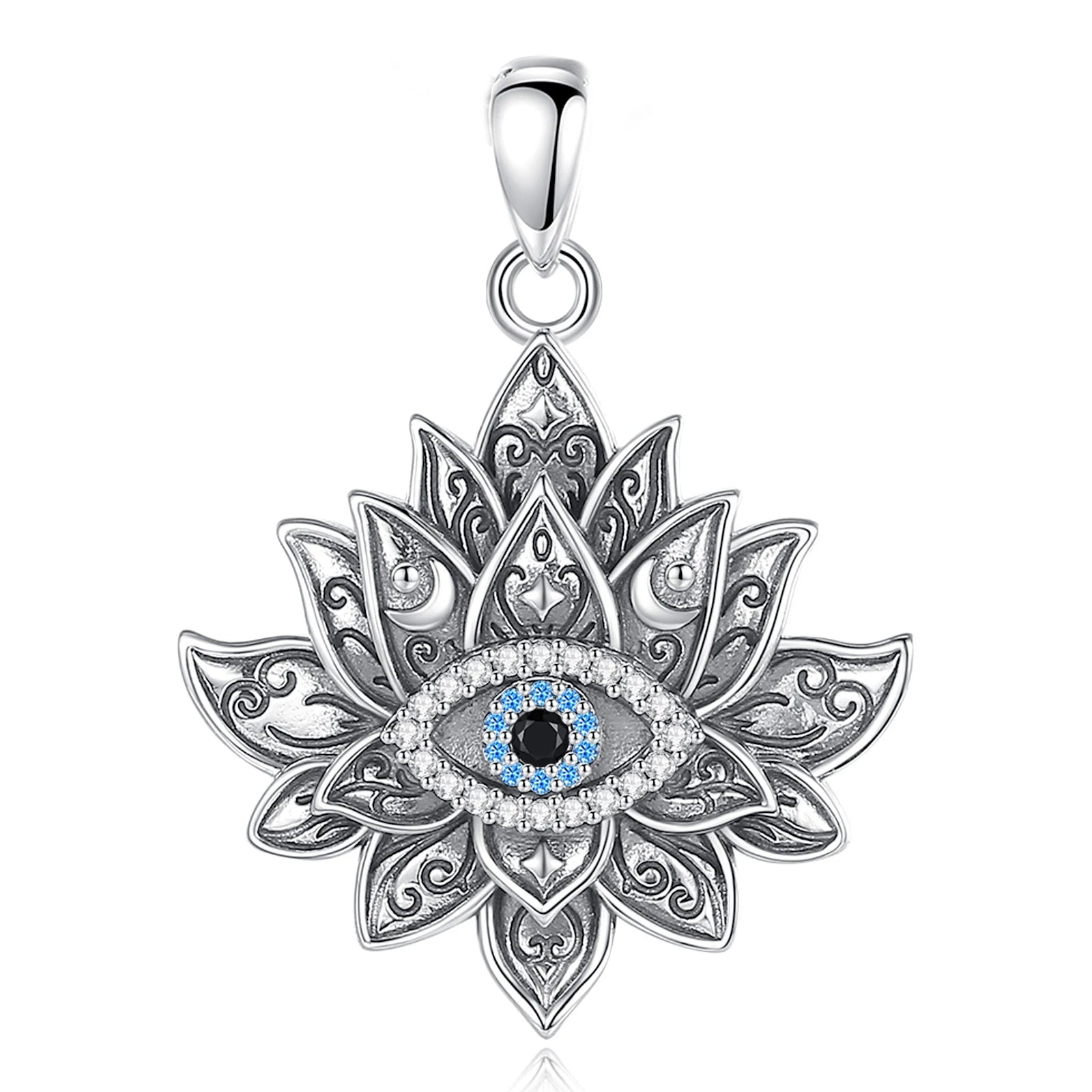 Necklace Vintage Evil Eye Lotus Flower
