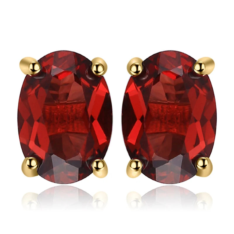 Earrings Natural Gemstone Stud