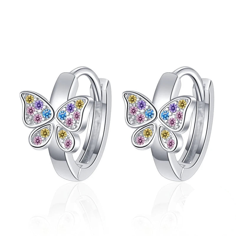 Earrings Butterfly Hoop