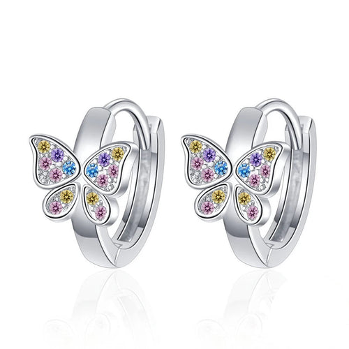 Earrings Butterfly Hoop