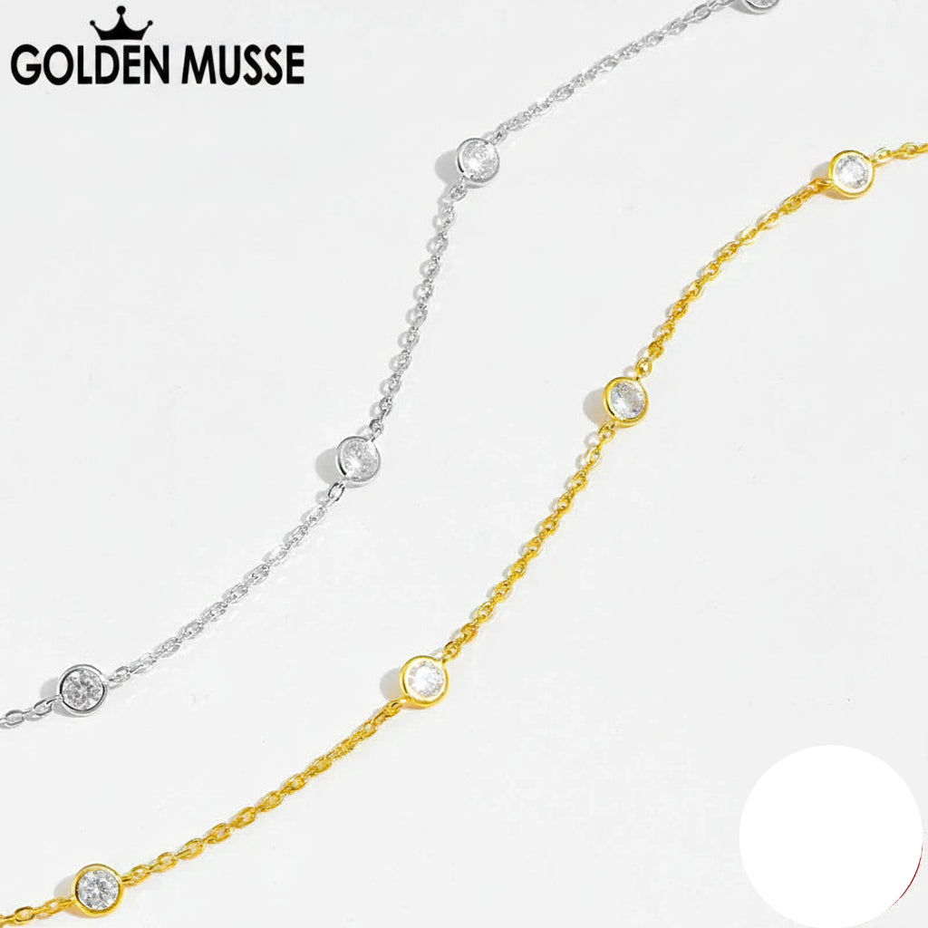 Necklace Moissanite Station
