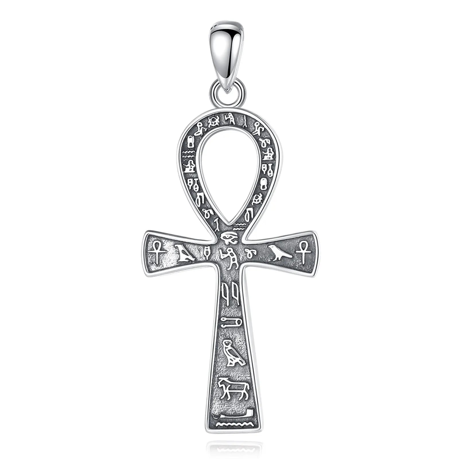 Necklace for Women Man 925 Sterling Silver Ancient Egyptian Cross  Fine Ankh Cross Amulet Pendant